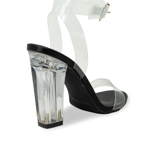 Women's Ankle Strap Stiletto Open Toe Sandals Sexy Triple Strappy High H… - Picture 3 of 4